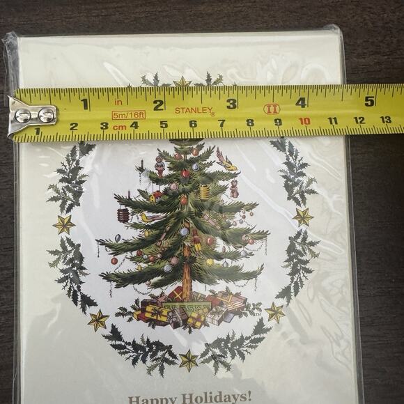 VTG Spode "Happy Holidays" Christmas Cards Envelopes Set Of 8 New In Package - Picture 10 of 11